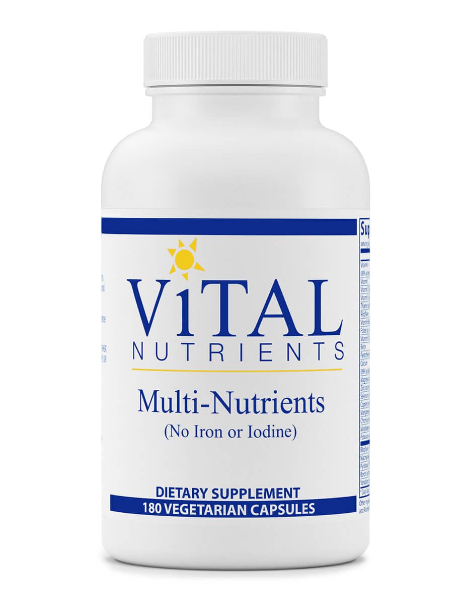 Multi-Nutrients Veg Caps No Iron Or Iodine (180Vc) By Vital Nutrients
