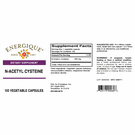 N-Acetyl Cysteine (100 Veg. Caps.) By Energique - PKG. 2