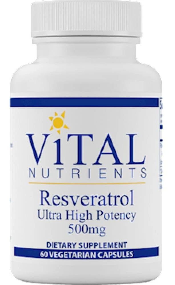 Resveratrol 500Mg, Ultra High Potency (60Vc) By Vital Nutrients