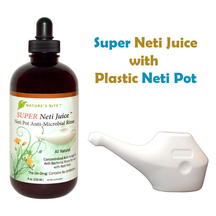 Super Neti Juice With Plastic Neti Pot By Nature'S Rite