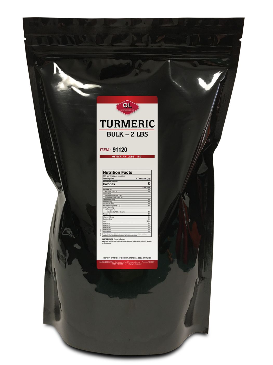 Tumeric Powder 2Lb Resealable Package by Olympia Labs