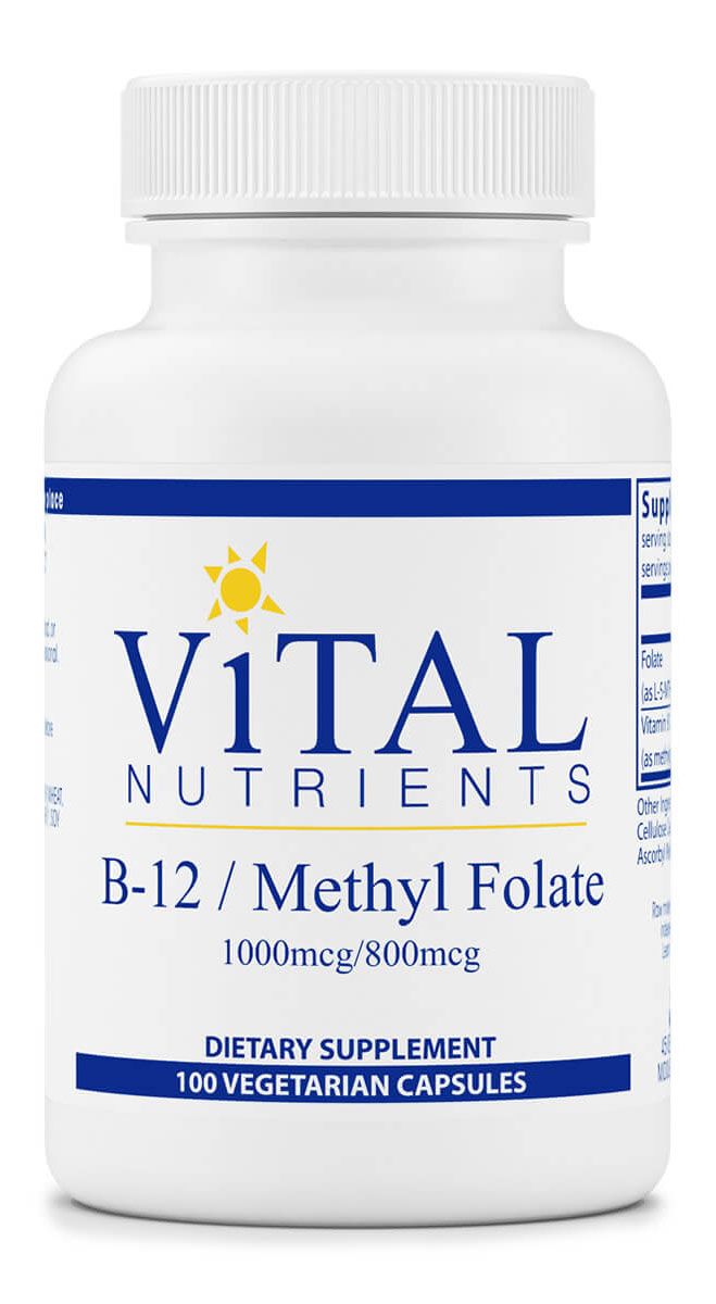 Vitamin B12/Folate (L-5-Mthf) (100Vc) By Vital Nutrients