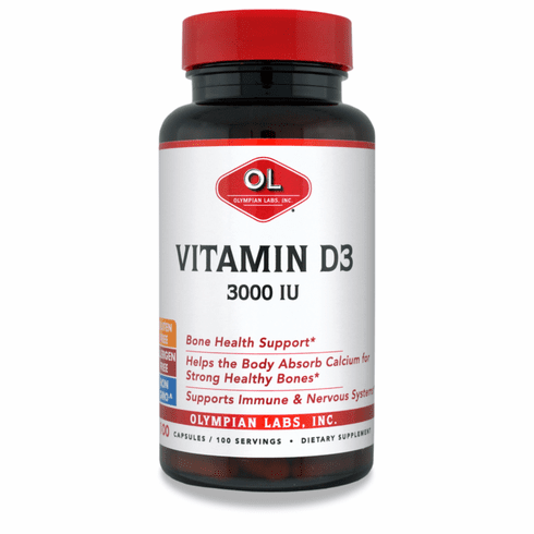 Vitamin D3 3000 IU 100 C by Olypmia Labs