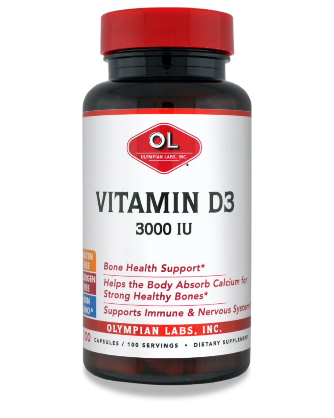 Vitamin D3 3000 IU 100 C by Olypmia Labs