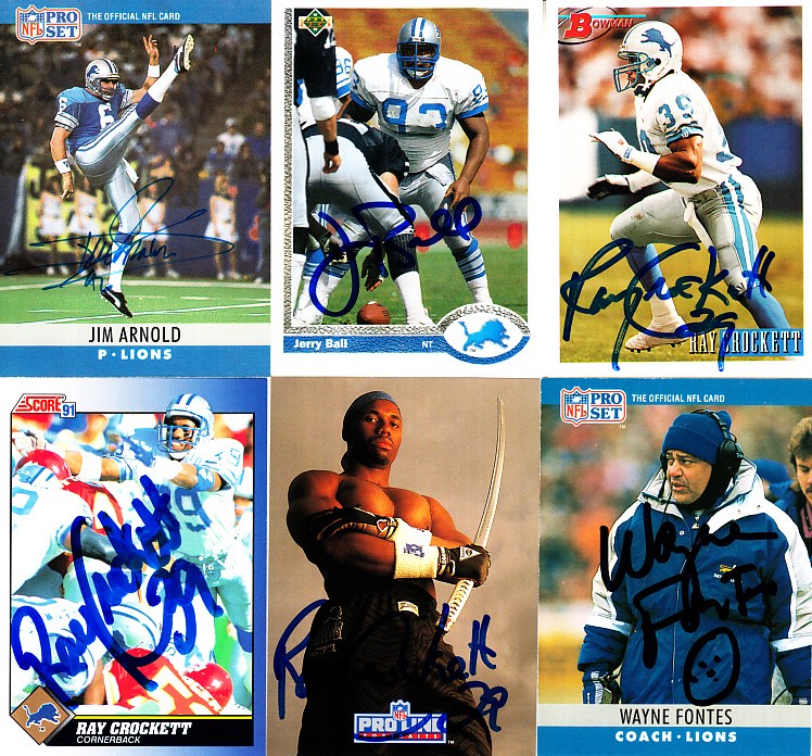 12 Detroit Lions autographed cards (Jerry Ball Brett Perriman Robert  Porcher Tracy Scroggins) | AutographsForSale.com