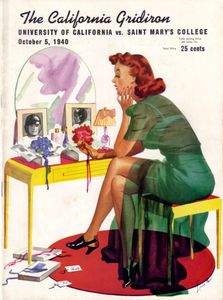 1940 Cal Bears vs St. Mary's college football game program