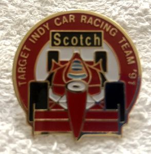 1991 Target Indy Car Racing Team and Indy Racing League set of 2 gold pins