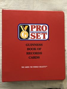 Guinness Book of Records 1992 Pro Set trading cards red three ring album or binder NEW