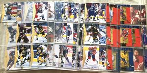 1994-95 Upper Deck SP NHL Hockey partial card set in Ultra Pro sheets