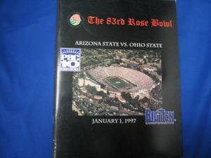 1997 Rose Bowl game Arizona State vs Ohio State media guide (Orlando Pace Jake Plummer Pat Tillman)
