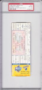 1998 New York Yankees vs Padres World Series Game 5 phantom ticket PSA graded 10 GEM MINT
