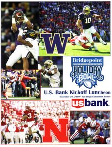 2010 Holiday Bowl Washington vs Nebraska lunch program (Jake Locker Chris Polk)