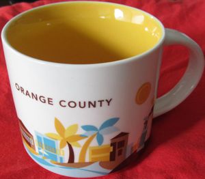 Starbucks 2013 You Are Here Collection Orange County 14 ounce collector coffee mug NEW