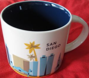 Starbucks 2013 You Are Here Collection San Diego 14 ounce collector coffee mug NEW