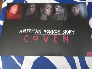 American Horror Story Coven & Freak Show 2 sided 2014 Comic-Con mini promo poster