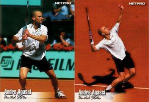 Andre Agassi set of 2 2003 NetPro tennis cards