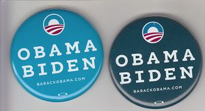 Barack Obama Joe Biden set of 2 2012 campaign buttons or pins