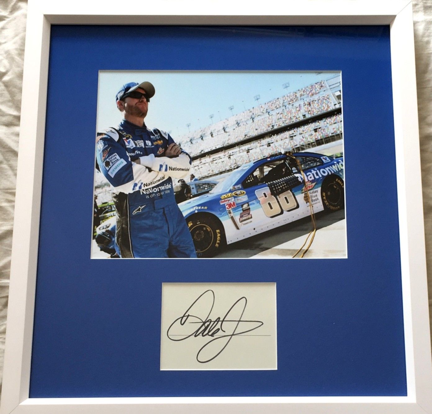 Dale Earnhardt Jr. autograph custom framed with Daytona Motor Speedway