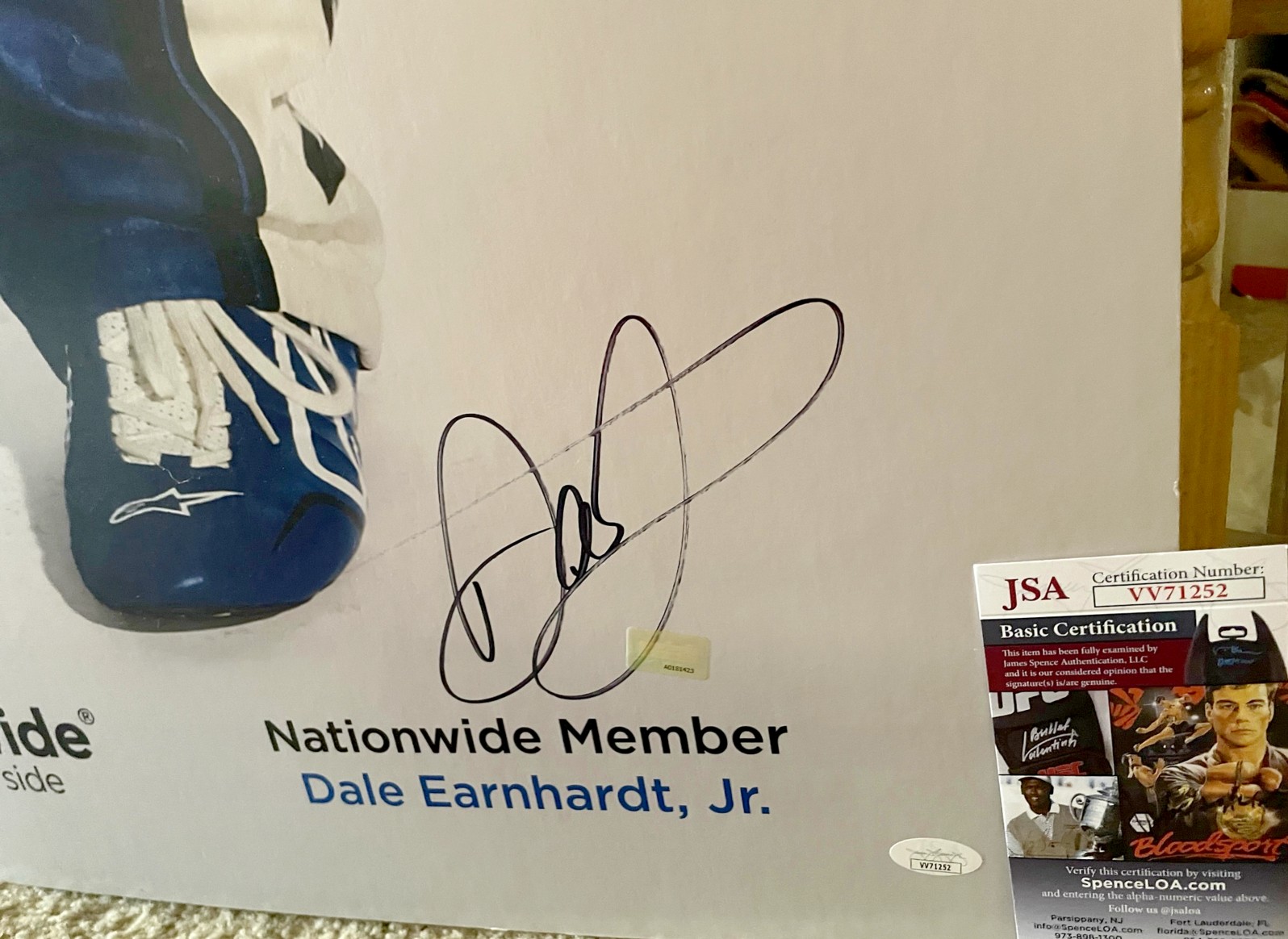 Dale Earnhardt Jr. autographed Nationwide Racing life size standee