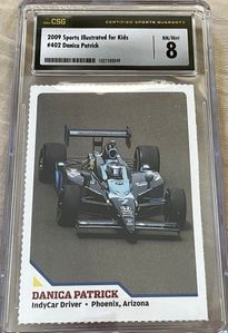 Danica Patrick 2009 Sports Illustrated for Kids racing Rookie Card CSG graded 8 NrMt-Mt