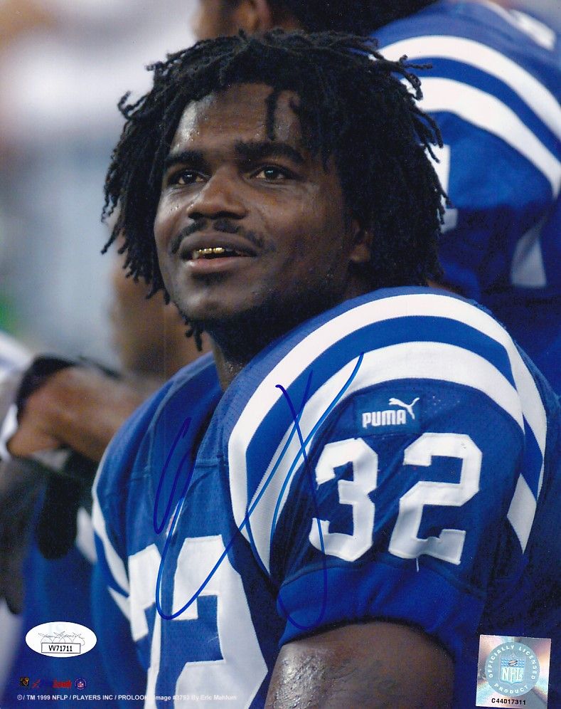 Edgerrin James autographed Indianapolis Colts 8x10 photo JSA