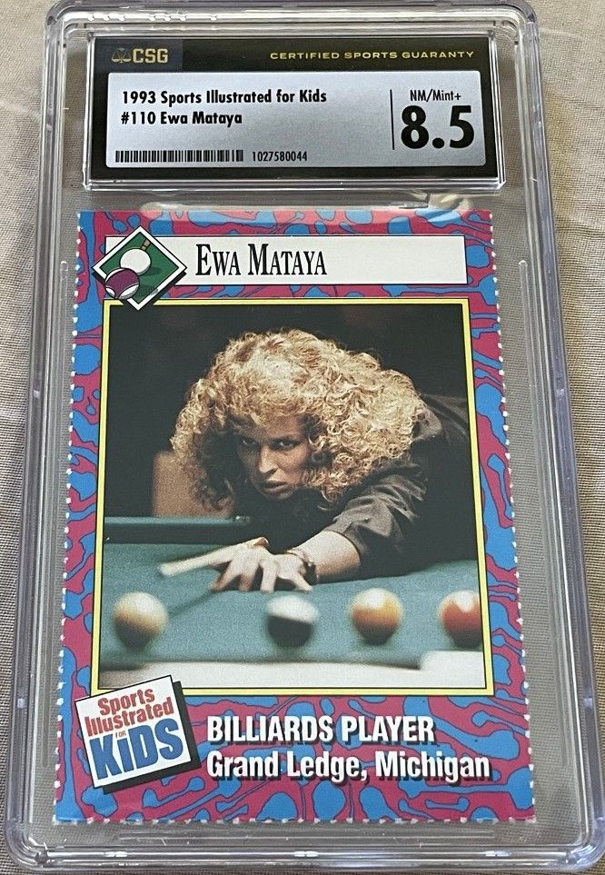 Ewa Mataya 1993 Sports Illustrated for Kids billiards Rookie Card CSG