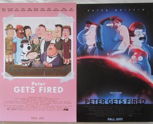 Family Guy Peter Gets Fired set of 2 2017 Comic-Con mini 11x17 posters