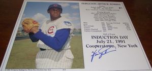 Fergie Jenkins autographed Chicago Cubs 8x10 Hall of Fame photo card