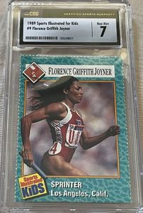 Florence Griffith Joyner 1989 Sports Illustrated for Kids Rookie Card CSG graded 7 NrMt