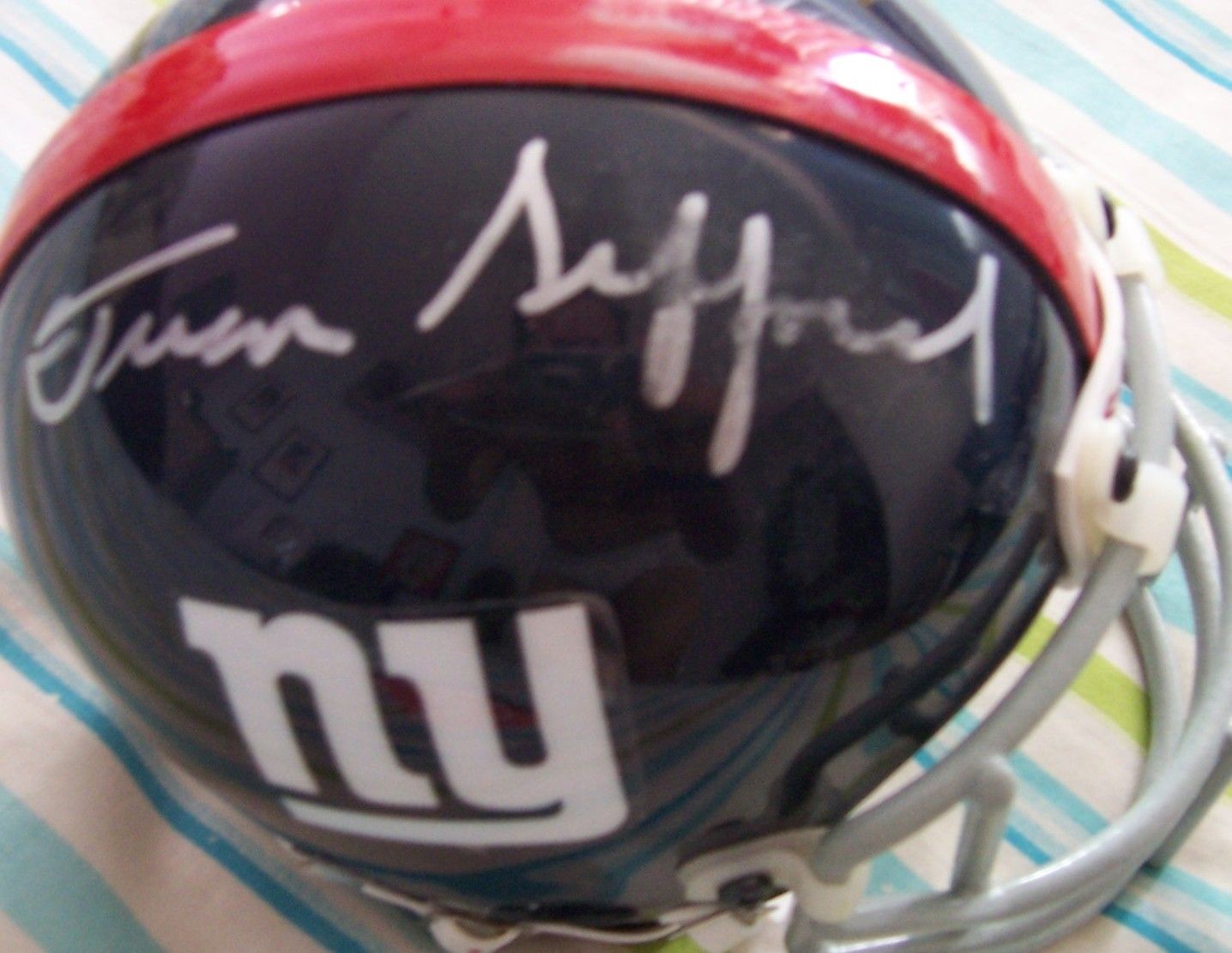 Frank Gifford autographed New York Giants authentic throwback mini