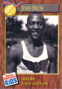 Jesse Owens 1990 Sports Illustrated for Kids Legends card