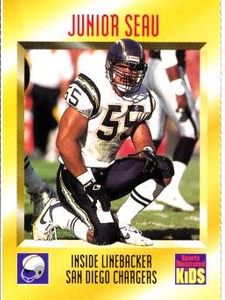 Junior Seau San Diego Chargers 1995 Sports Illustrated for Kids card