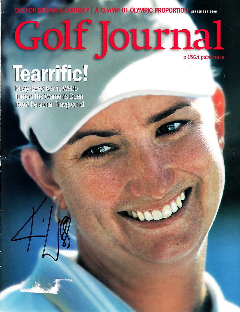 Karrie b autographed 2000 U.S. Women's Open USGA Golf Journal