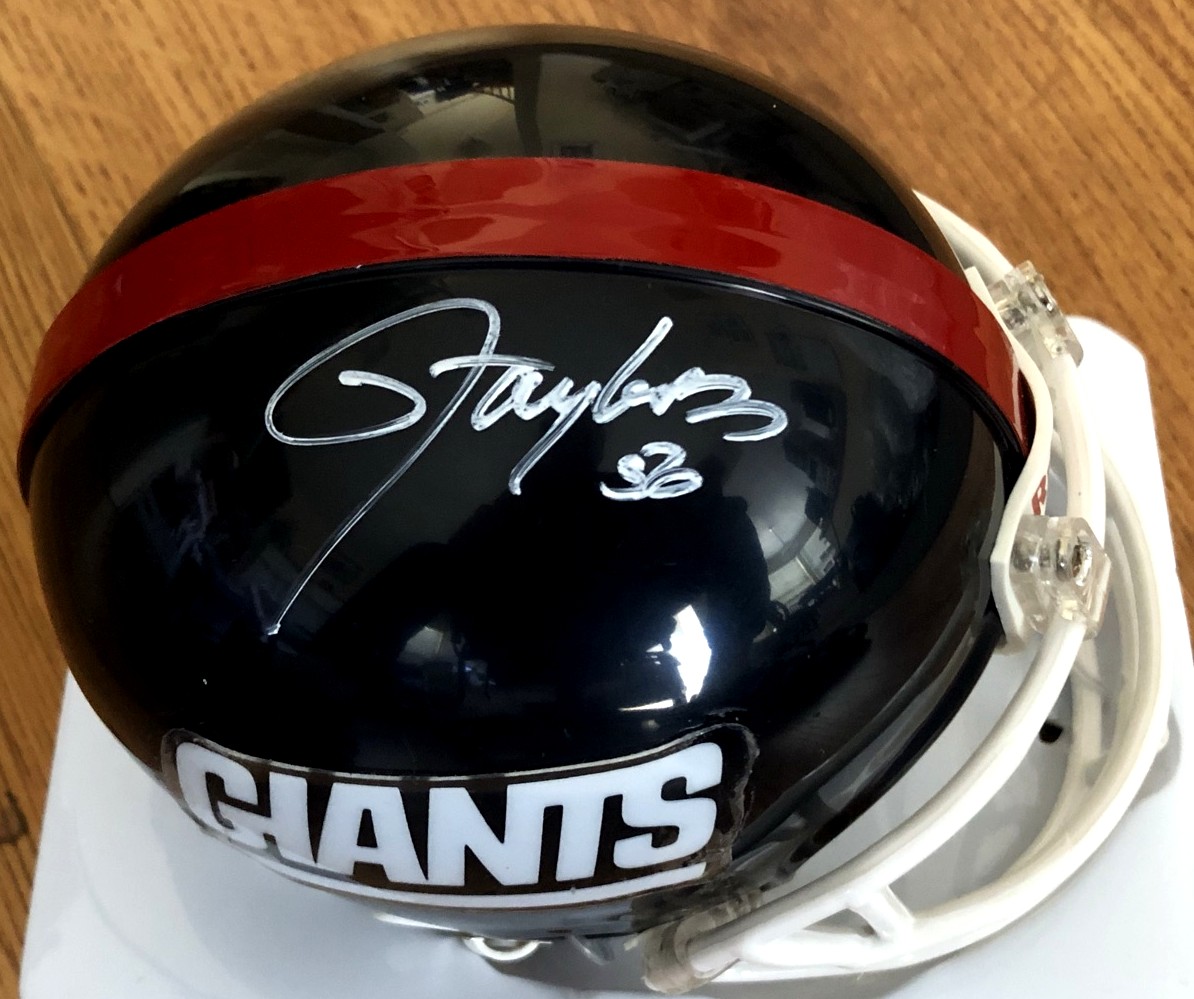 Lawrence Taylor autographed New York Giants Riddell throwback mini