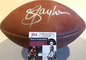 Lawrence Taylor autographed Wilson NFL game model football (JSA)