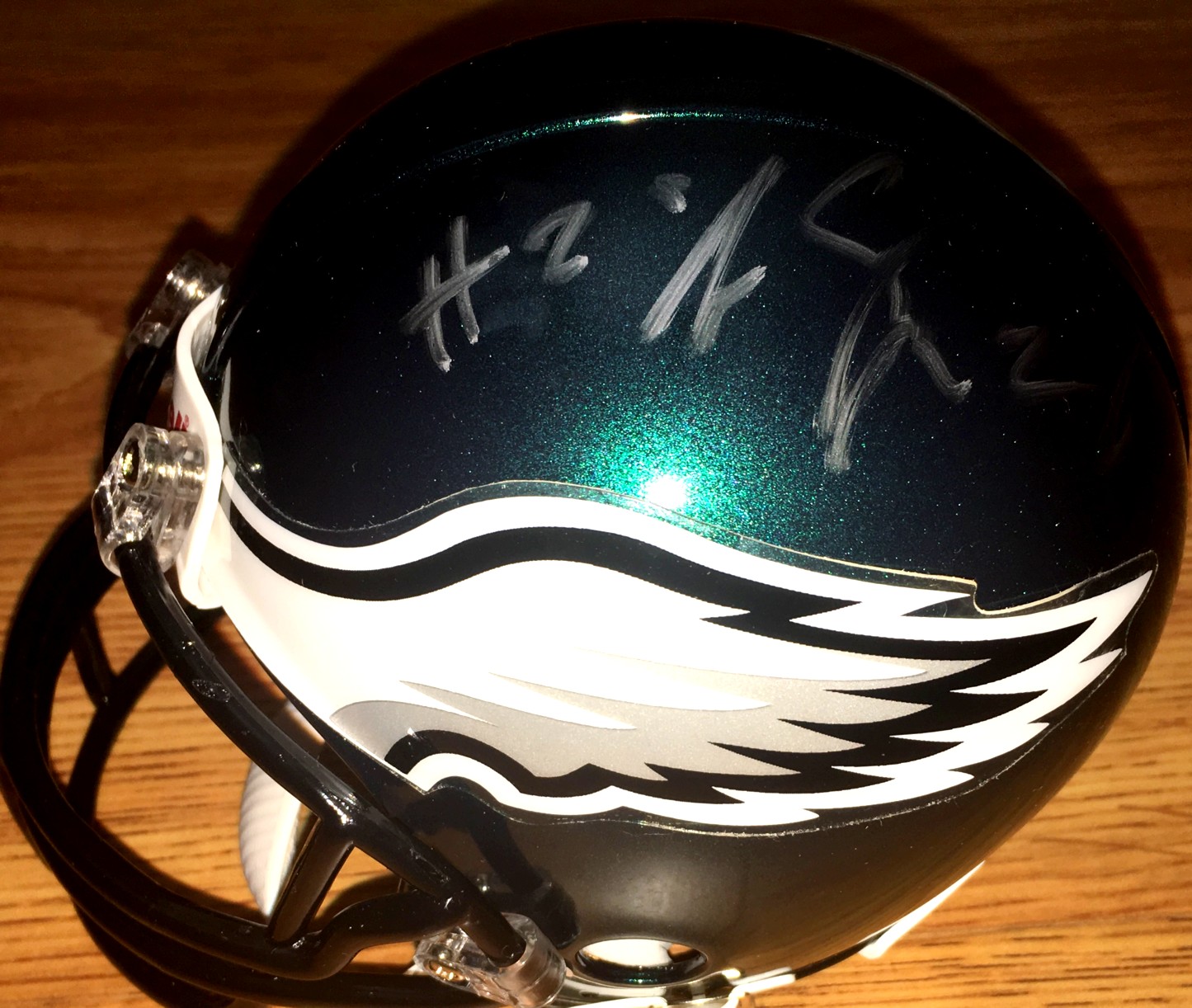 LeSean McCoy autographed Philadelphia Eagles Riddell mini helmet