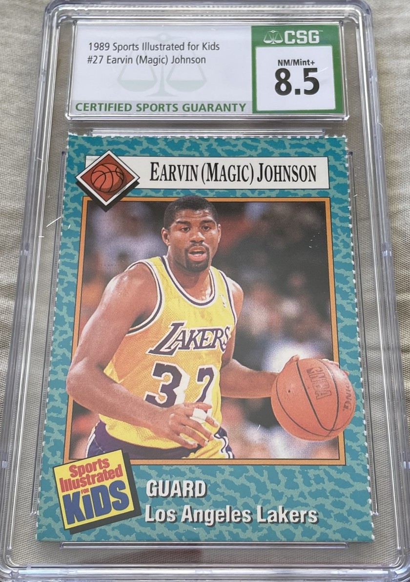 Magic Johnson Los Angeles Lakers 1989 Sports Illustrated for Kids card