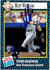 Matt Williams autographed San Francisco Giants 1992 Sports Illustrated for Kids card