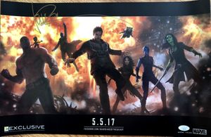 Michael Rooker autographed Guardians of the Galaxy 2 2016 Comic-Con Marvel movie poster JSA