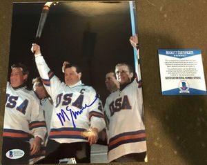 Mike Eruzione autographed 2002 Winter Olympics Opening Ceremony 8x10 photo (BAS authenticated)
