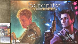 Nathan Fillion Alan Tudyk Joss Whedon autographed Serenity 2016 Comic-Con exclusive mini poster JSA