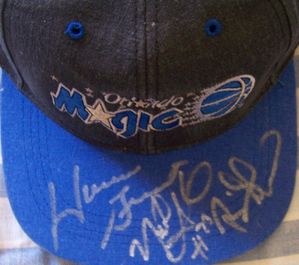Nick Anderson Horace Grant Brian Shaw autographed Orlando Magic cap or hat