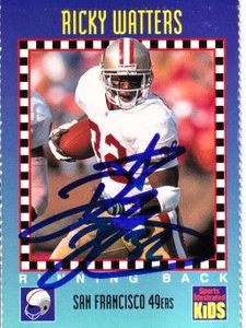 Ricky Watters autographed San Francisco 49ers 1994 Sports Illustrated for Kids card