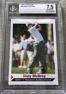 Rory McIlroy 2011 Sports Illustrated for Kids golf Rookie Card graded BGS 7.5 NrMt+