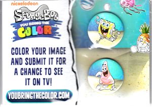 SpongeBob SquarePants 2017 Comic-Con set of 2 Nickelodeon promo buttons