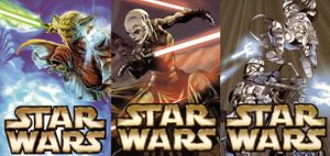 Star Wars 2003 Clone Wars San Diego Comic-Con exclusive LucasArts promo 3 postcard set (Yoda Asajj Ventress)