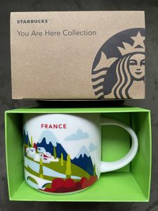 Starbucks 2013 You Are Here Collection France 14 ounce collector coffee mug NEW