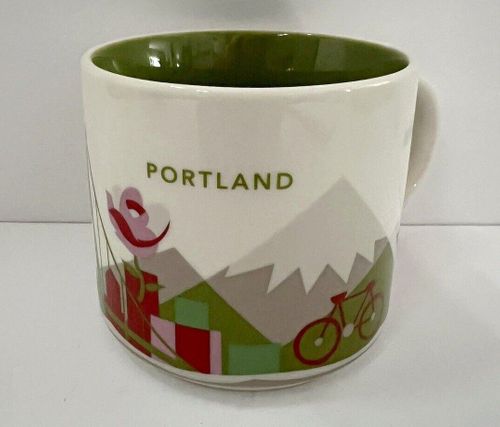 Starbucks 2013 You Are Here Collection Portland 14 ounce collector coffee mug LIKE NEW