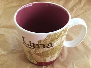 Starbucks 2008 Global Icon Series Lima (Peru) 16 ounce collector coffee mug NEW