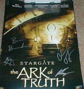 Stargate Ark of Truth autographed 2007 Comic-Con movie poster Ben Browder Christopher Judge